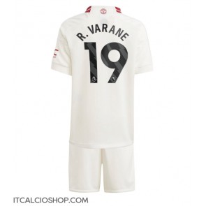 Manchester United Raphael Varane #19 Terza Maglia Bambino 2023-24 Manica Corta (+ Pantaloni corti)